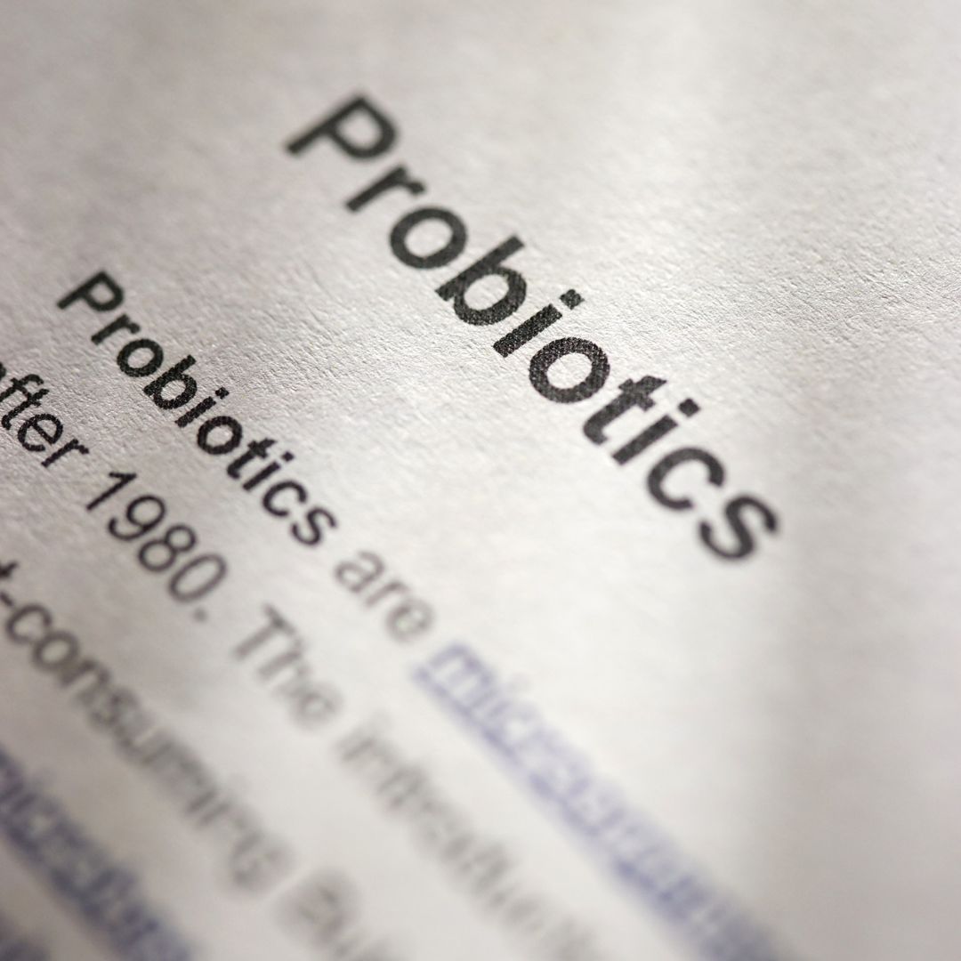 Probiotics header with info