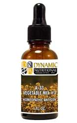 Naturally Botanicals | by Dynamic Nutritional Associates (DNA Labs) | A-33 Vegetable Mix #3 Homeopathic