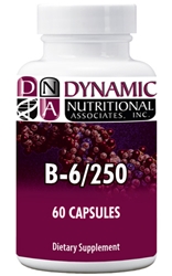 Naturally Botanicals | Dynamic Nutritional Associates (DNA Labs) | B-6 / 250 Sustained Release  | Vitamin B6 Supplement